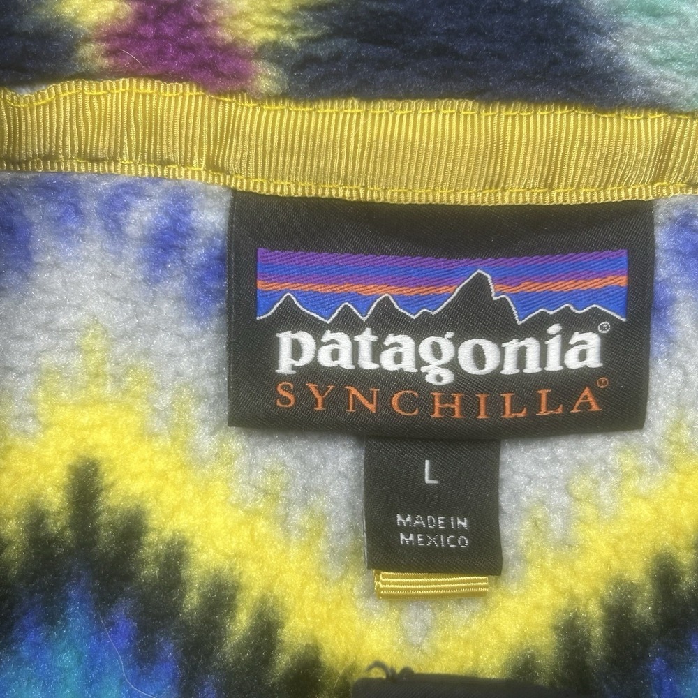 Patagonia Synchilla Pullover Women's L Multi Fleece Timber Twist Aztec *HOLES - Picture 3 of 16